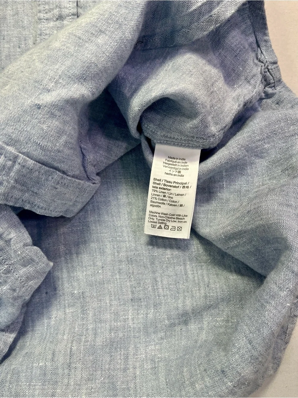 J. Crew Irish Linen Lightweight Short-Sleeve Shirt - Soft Blue - Large